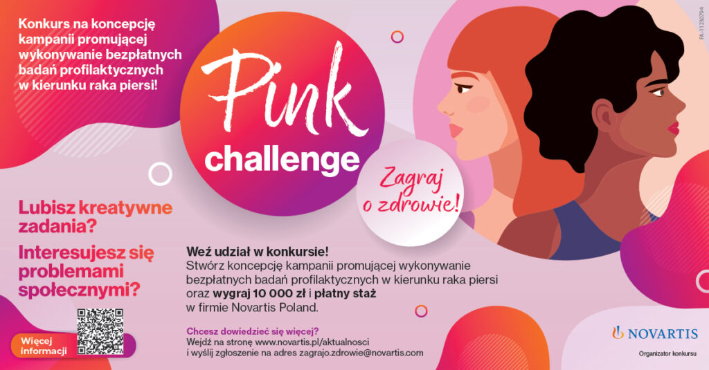 PINK CHALLENGE - Zagraj o zdrowie i wygraj 10 000 zł oraz staż w Novartis Poland!