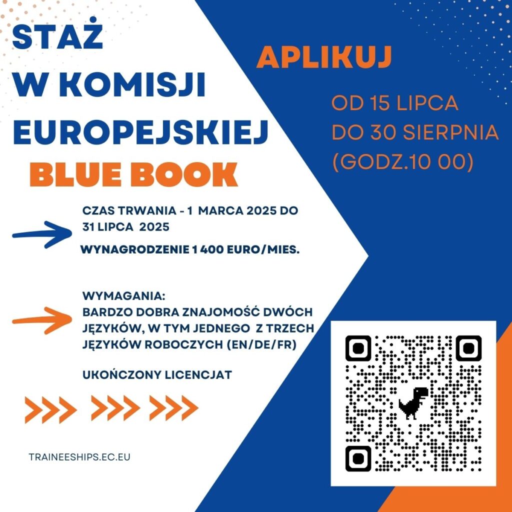 Staż w Komisji Europejskiej! Aplikuj do 30 sierpnia 2024!